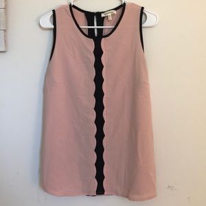Pink and Black Dress Tank